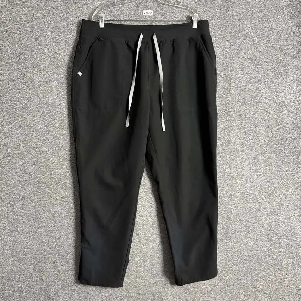 Figs Women’s Size XXL Black Bristol High Waisted Slim Tapered Scrub Pants